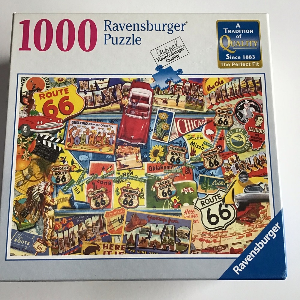 Ravensburger Jigsaw Puzzle 1000 Pieces Route 66 USA 27"x 20" 822430 Next Day Art - Picture 2 of 9